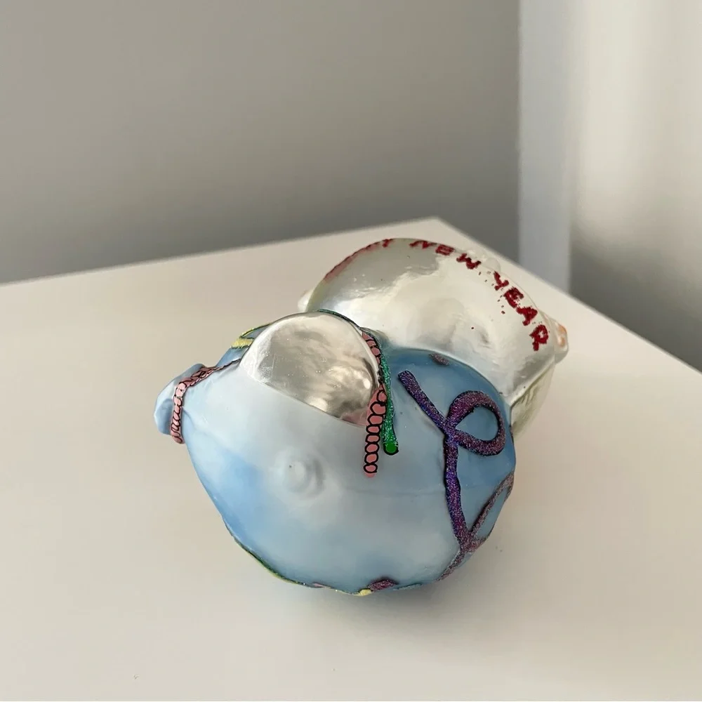 Bubbly Bunny Happy New Year Ornament by Christopher Radko